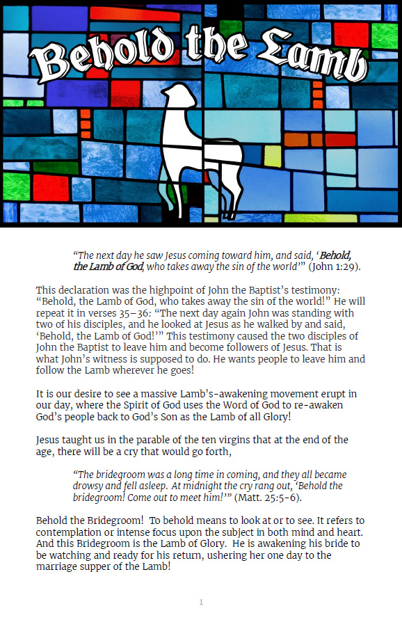 Beholding the Lamb