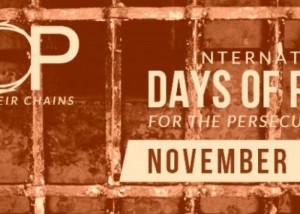 Internasionale Dag van Gebed vir die Vervolgde Kerk Twee 12 uur oproepe, 1 en 8 November