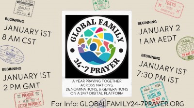 &amp;#39;Global Family&amp;#39; – 24-7-365 Gebedskamer bekendstelling – 1 Jan